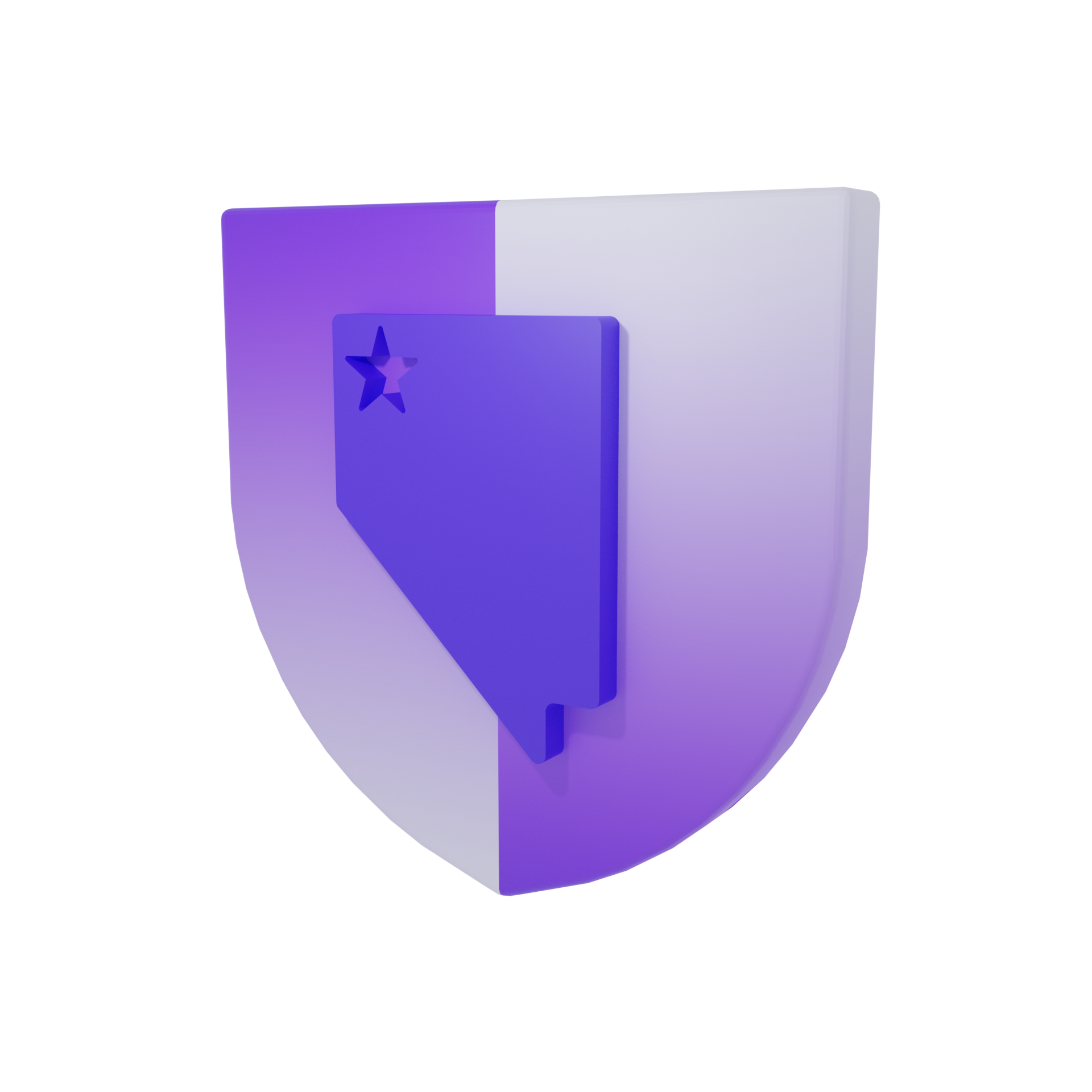 Shield with an outline of the state of Nevada