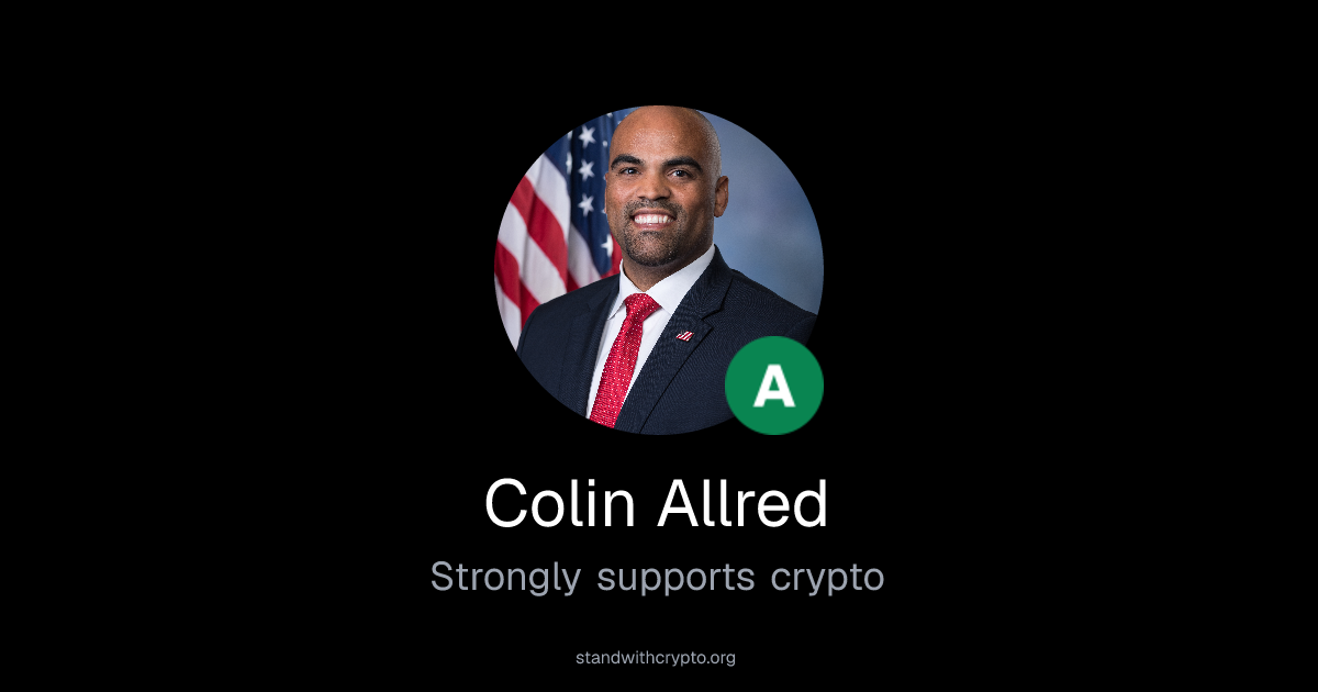 Colin Allred Crypto Policy Stance | Stand With Crypto
