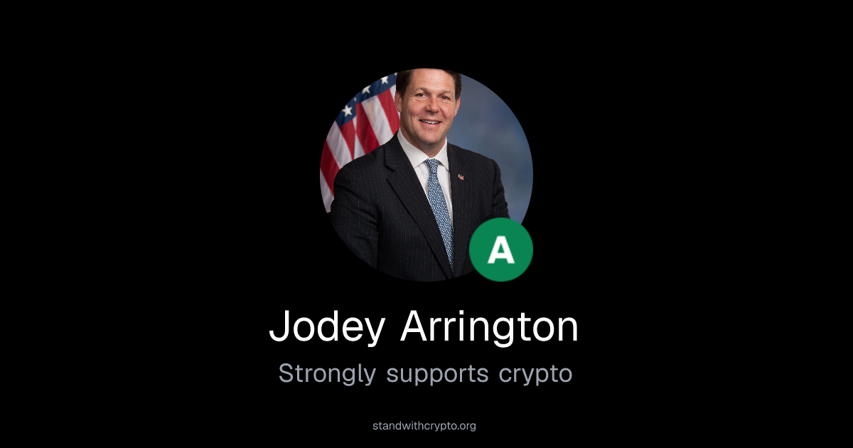 Jodey Arrington Crypto Policy Stance | Stand With Crypto